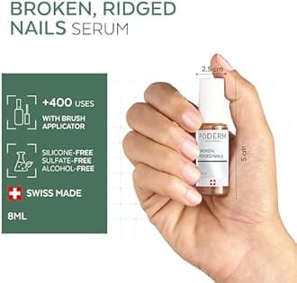 PODERM 100 Natural Nail Repair - Revitalizes Damaged and Split Nails with Hydrating Exfoliating Formula Effective Nail care Also Acts as a Nail Strengthener for Damaged Nails Swiss Made.