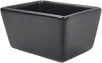 Sizikato Matte Black Porcelain Sugar Packet Holder Tea Bag Bowl, 5 Oz