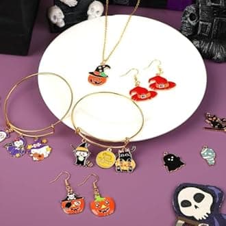 MARFOREVER 120 Pcs Charms for Jewelry Making, Assorted Enamel Charm Pendants for DIY Necklace Bracelet Earrings Making Supplies Gifts for Women Girls Mom