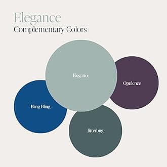 Country Chic All-in-One Chalk Paint for Furniture, Cabinets, Home Decor, Eco-Friendly, Matte Finish, Built-In Primer & Top Coat for Wood, Metal - Elegance (dusty blue) - Quart 32 oz (950 ml)