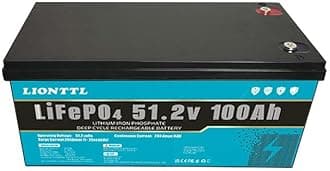 LiFePO4 Battery 48V(51.2V) 100Ah Lithium leisure battery, Lithium Iron Phosphate Battery instead of car AGM or deep cycle batteries, for RV, Solar System,Boat, Marine, mobility scooter.