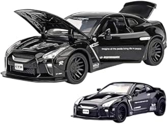 Magicwand 1:32 Scale Die-Cast Metal GT-R Car with Openable Doors and Pull Back Action,Music & Lights【Pack of 1】【Colors as Per Stock】