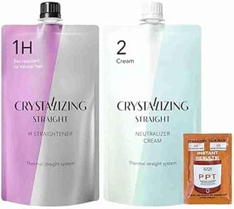 Hair Mask Bundle with Crystallizing Straight Rebonding Hair Straightener (H1) + Neutralizing Cream (#2) SET (JPN Ver)
