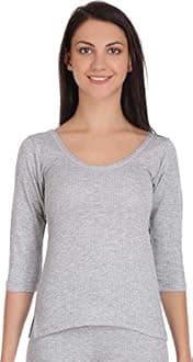 TEUSYThermal Wear for Women/Ladies Winter Thermal top 3/4 Sleeve(Grey Color)