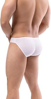 Mens Bikini Briefs Soft Breathable Bulge Pouch Underwear Micro Mesh Panties Scrunch Butt Underpants