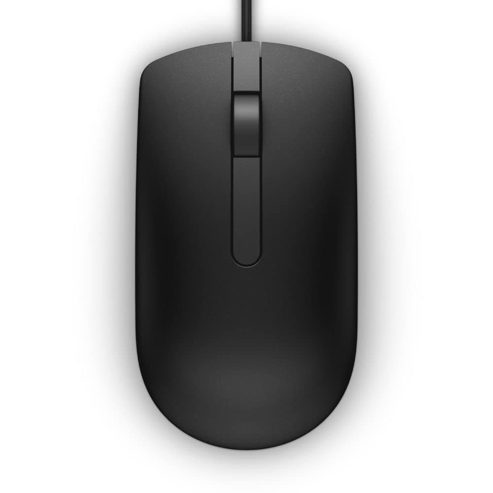 Dell MS116 - Mouse - Optical - 2 Buttons - Wired - USB - Black - Retail - for Inspiron 17R 57XX, 17R 7720, Latitude D630, Optiplex 50XX, 5250, 90XX, XPS One 27XX