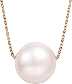 ZAVYA 925 Sterling Silver Rose Gold Plated Pearl Jewellery Set Includes Necklace, Earrings & Bracelet | Gift for Women & Girls | With Certificate of Authenticity and 925 Hallmark