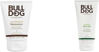 Men's Skincare Face Moisturizer Age Defense 3.3oz and Original Shave Gel 5.9oz