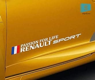 Sign Ever Passion for Life Renault Sport Vinyl Decals Car Exterior Stickers Side Window L x H 29.00 cm X 3.50 cm