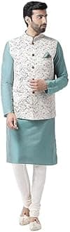 KISAH mens Kisah Men's Kurta Jacket Set Pack of 3 Kurta Jacket Set (pack of 3)