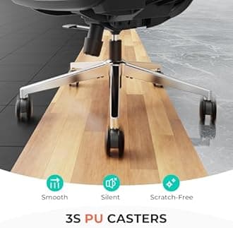 CAPOT Modern Ergonomic Office Chair, Mesh, Black, Flip-Up Armrests, Micro-adjust Lumbar Support, 350 lbs Capacity, Office Use