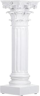Roman Column Candle Holder 11.81 in Vintage Resin Pillar Candlestick for Home Decor Table Centerpiece Greek Architecture Statue Statue Decor for Living Room Shelves