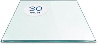 Dulles Glass 30 inch Square Glass Table Top - Tempered - 3/8" Thick Glass Surface, Safe Pencil Edge, Eased Corners, Multipurpose for Dining Table, Patio, Coffee and End Table