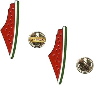 Demmi FalestiniMetal Palestine Watermelon Flag Lapel Pins – Patriotic Palestinian Badge Pins
