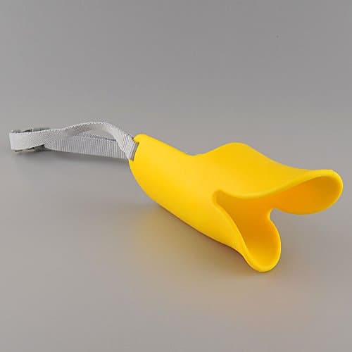 Pecute Pet Protection Dog Silicone Duck Bill Design Muzzle Adjustable Poodle Face Lip Mouth Duckbill Muzzle No Bite No Bark (Medium)