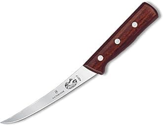 Victorinox Boning Knife Rosewood 15cm with Curved/Narrow Blade, Stainless Steel, Brown, 30 x 5 x 5 cm
