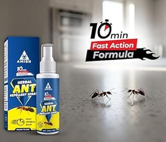 Amish Herbal Ant Spray 100ml Pack-5 |10 Minutes Formula |Removes Entire Ant colony|Powerful 100% Organic No Chemical Ant Repellent Spray for Home Kitchen Office Garden Long Lasting Protection