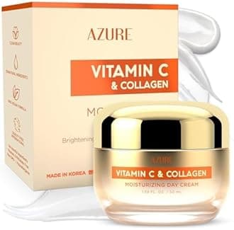 Vitamin C & Collagen Face Moisturizer - Dermatologist Tested, Anti-Aging, Skin Tightening & Brightening, Clean, Cruelty-Free Face Cream - Korean Skin Care - All Skin Types - 1.69 fl oz
