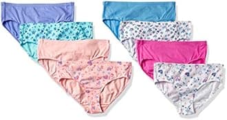Hanes girls Ultimate 8-pack Organic Cotton Brief Briefs (pack of 8)