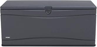 LIFETIME 60298 Heavy Duty Outdoor Storage Deck Box, 130 Gallon, Gray
