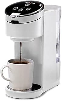 Instant Solo 2-in-1 Ground Coffee Machine and K-Cup®Pod Compatible, Includes Reusable Coffee Pads, 8 to 340 ml, Brewing Sizes, 1.1 L, Water Reservoir (White)