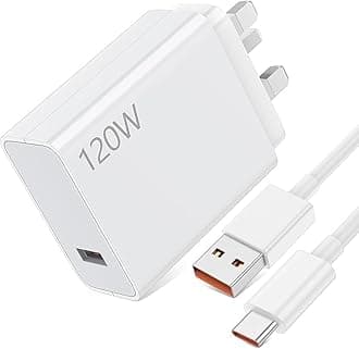 120W Fast Charger USB Plug with USB C Turbo Charging 6A Cable 1M for Xiaomi 14 13 12 13T 12T 12s Pro Lite Hypercharge Turbo Fast Wall Charger,Redmi Note K70 K60 K50 12 11 Pro Plus Black Shark 4 5 Poco