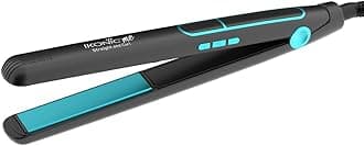 2 in 1 Staright n Curl Wide Hair Straightener (Slim - Black & Teal)