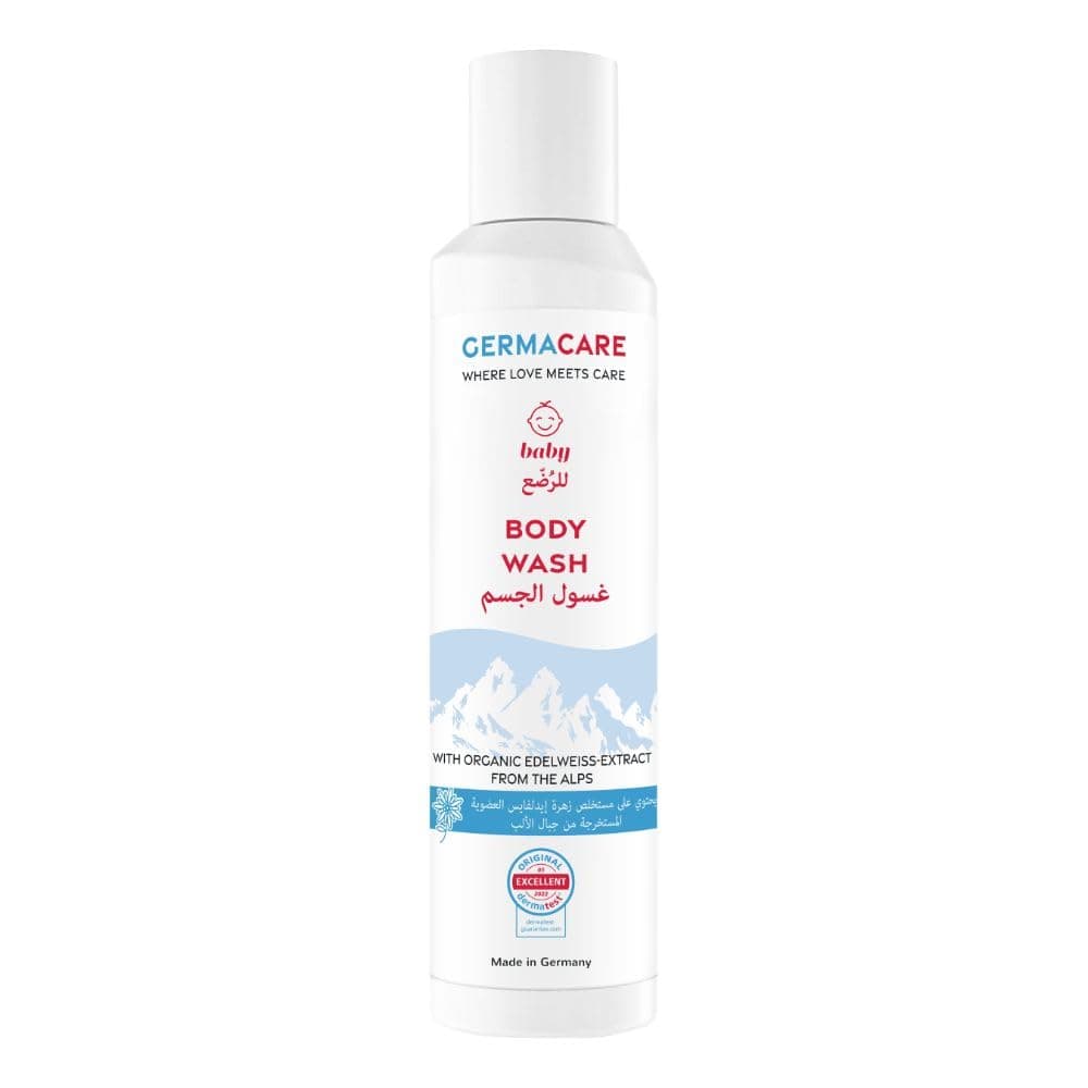 Germacare Tears Free Head to Toe Natural Baby Wash for Sensitive Skin,With Organic Edelweiss Extract From the Alps, Free of Paraben & Allergen, A Neutral 5.5 pH, 200ml