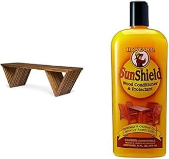 Christopher Knight HomeEsme Acacia Wood Outdoor Bench + Howard's Feed-N-Wax Furniture Polish & Conditioner