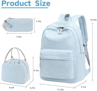 Bluboon School Backpack for Boys Teens Bookbag Travel Daypack Kids Girls Lunch Bag Pencil Case