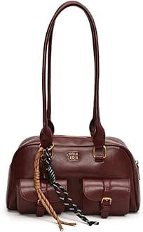 Shoulder Bag Retro Top Handle Bag Y2k 90s Multiple Pockets Designer Handbag Soft Trendy Underarm Purse