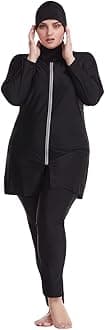Muslim Swimsuits for Women Plus Size 2 Piece Fully Covered Swimsuits Burkini