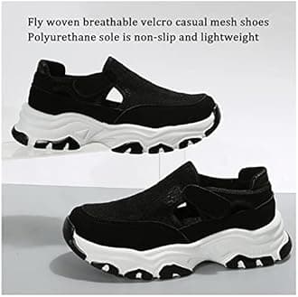 EEUK Orthopedic Diabetic Walking Sneakers 2023 Fashion, Comfy Canvas Shoes Women Fashion Trainers Womens Fly Woven Breathable Walking Shoes Breathable Mesh Shoes(Size:US 9.5-10,Color:LightBlue)