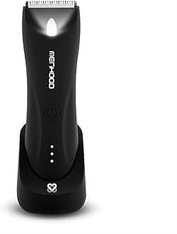 MENHOOD Men's WaterProof Cordless Grooming Trimmer for Men, Suitable for Beard, Body Private Part Shaving (Trimmer 1.0 Pro Black)
