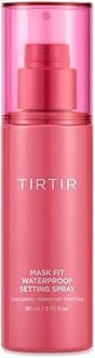 TIRTIR Waterproof Setting Spray – 24 Hour Long Lasting Fix, Sweatproof Water Resistant Makeup Finisher – Ethanol Free, Semi Matte Finish for Oily Skin – Korean Makeup Fixer