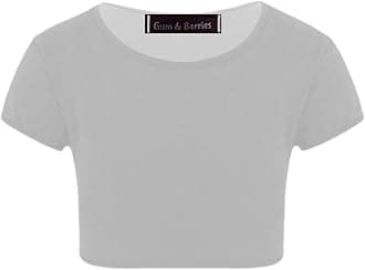 Kids Girls Neon Fluorescent Plain Short Sleeve Crop Tops T-Shirt Tee Top Dance Wear Gymnastic Fancy Dress Age 3-14 Years