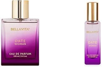 Bella Vita Luxury Date Woman Eau De Parfum Date Woman Liquid Eau De Parfum With Pink Pepper Jasmine & Vanillapremium Long Lasting Floral & Fruity Fragrance For Women 20Ml, 100 Ml