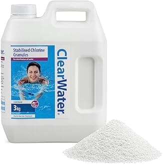 Clearwater Chlorine Granules for Hot Tub Spa and Swimming Pool Water Treatment for Rapid Disinfecting and Cleaning, Jerry Can, 3 kg