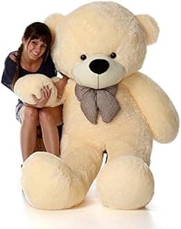 Teddy Bear Plush Stuffed Animals Soft Toys, Huggable Teddy Bear, Birthday Gift for Boys, Girls, Wife, Girlfriend, Women, Kids Valentine's Christmas Gift (4 Feet, Cream)