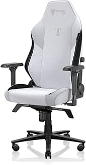 Titan Evo Arctic White Gaming Chair - Reclining, Ergonomic, Heavy Duty Computer Chair with 4D Armrest, Magnetic Head Pillow & Lumbar Support - Big and Tall Up to 395lbs - White - Fabric