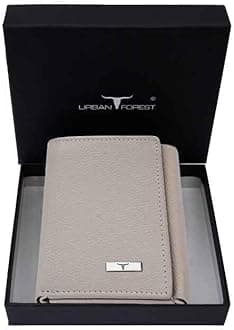 Urban Forest Travis RFID Blocking Leather Wallet for Men, Sand, RFID