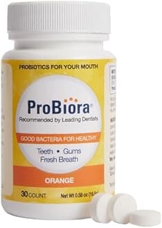 ProBiora Health Orange Oral-Care Chewable Probiotic Tablets (Formerly Plus) | Probiotic Supplement for Women & Men | Healthier Teeth & Gums | Fresher Breath | Whiter Teeth | 30 Count