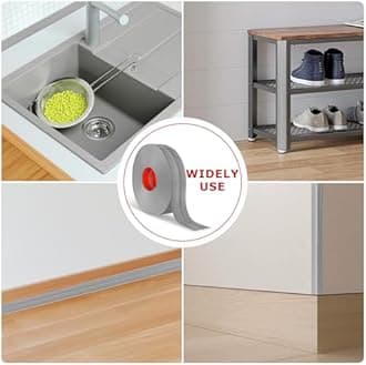 Flexible Wall Corner Protector Moulding Trim Peel and Stick Wall Corner Guards Edge Protector Self Adhesive Molding Trim Strip for Edge Ceiling (Light Gray Wood Grain, 0.8 in x 20 Ft)