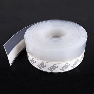TAROSE Weather Stripping, Silicone Door Seal Strip Door, Window, Transparent 16 Feet Long (Width 45mm)