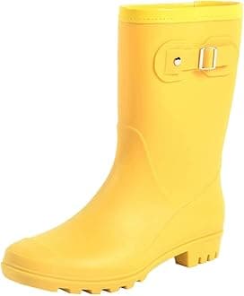 Women's Mid Calf Rain Boots Waterproof Fashion Garden Shoes Anti-slipping Rainboots For Women Comfortable Insole Light Rain Shoes