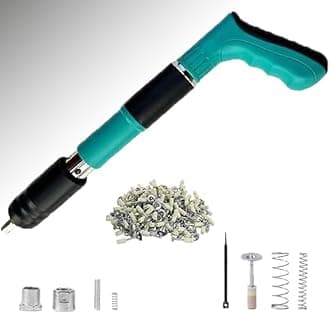 Lampostick Manual Steel Nail Gun Tool, Concrete Nail Gun, Portable Mini Nail Shooting Machine with 10 Nails, Nail Wall Fixing Tool for Cement Walls, Household Wood working (Nail Gun Without Bag)