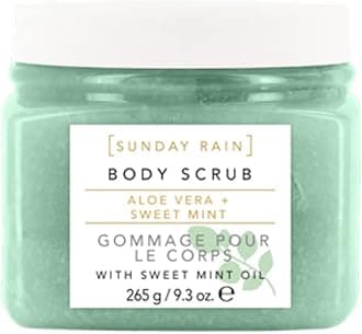 Aloe Vera & Sweet Mint Polishing Body Scrub for Dry Skin, Vegan & Cruelty-Free, 265g
