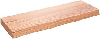 vidaXL Bathroom Countertop Light Brown 31.5 x 11.8 x (0.8-2.4) " Treated Solid Wood