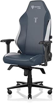Titan Evo Royal Gaming Chair - Reclining, Ergonomic & Heavy Duty Computer Chair with 4D Armrests, Magnetic Head Pillow & Lumbar Support - Big and Tall Up to 395 lbs - Blue - Leatherette