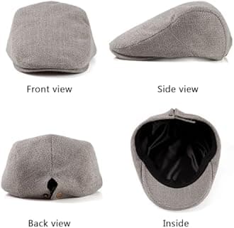 Classic Solid Flat Cap Newsboy Hats for Men Cabbie Driving Scally Adjustable